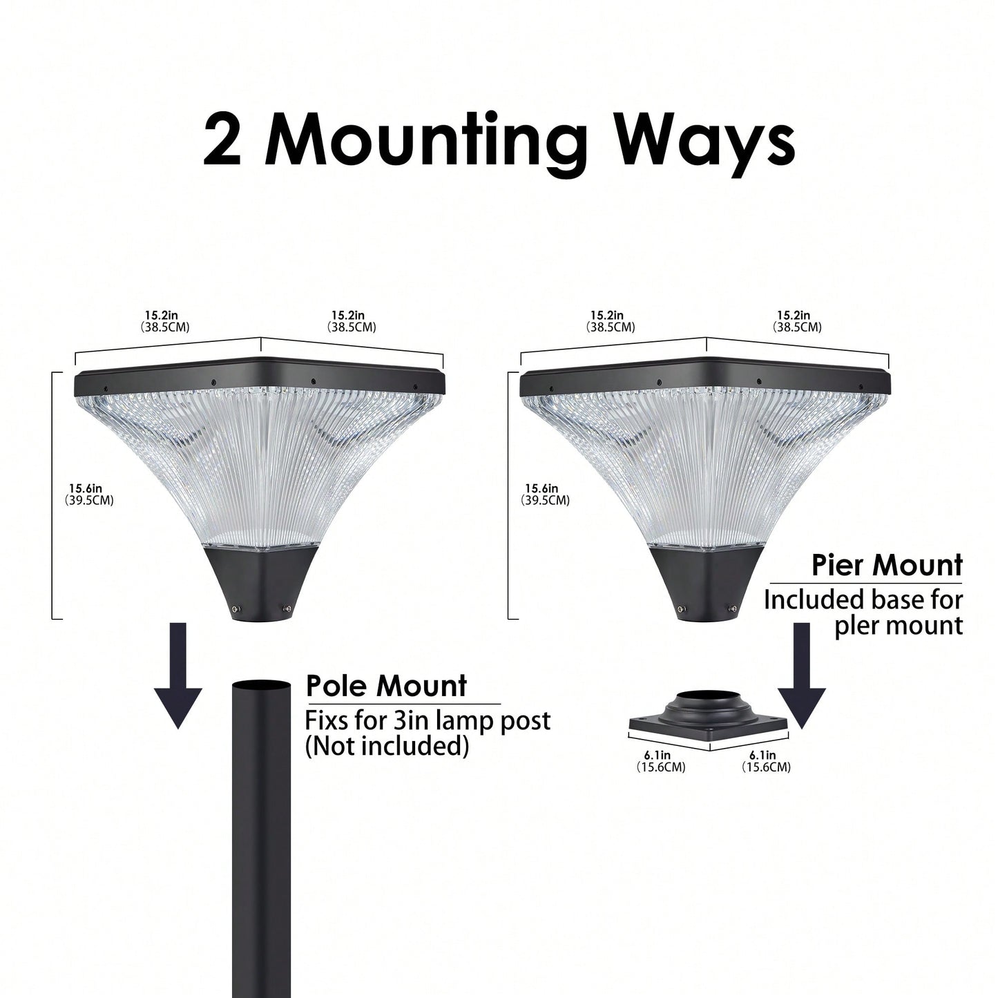 Solar Street Lamp Cap With Base - Durable Outdoor Lighting Solution For Friendly Illumination