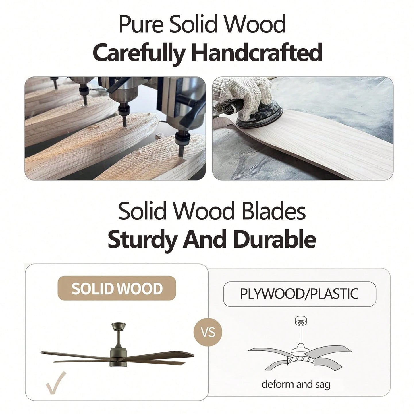 60-Inch Modern Wood Ceiling Fan With Light And Remote Control - 6-Speed Whisper-Quiet Reversible Motor For Kitchen, Dining, And Living Room