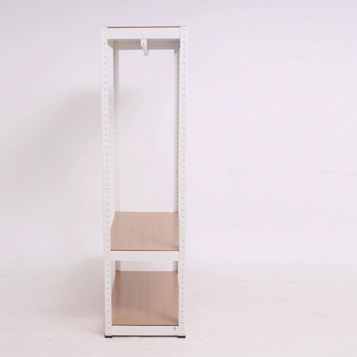 Sturdy Freestanding Clothing Rack With Adjustable Wire Shelf & Hanging Rod - Portable Wardrobe Solution In White
