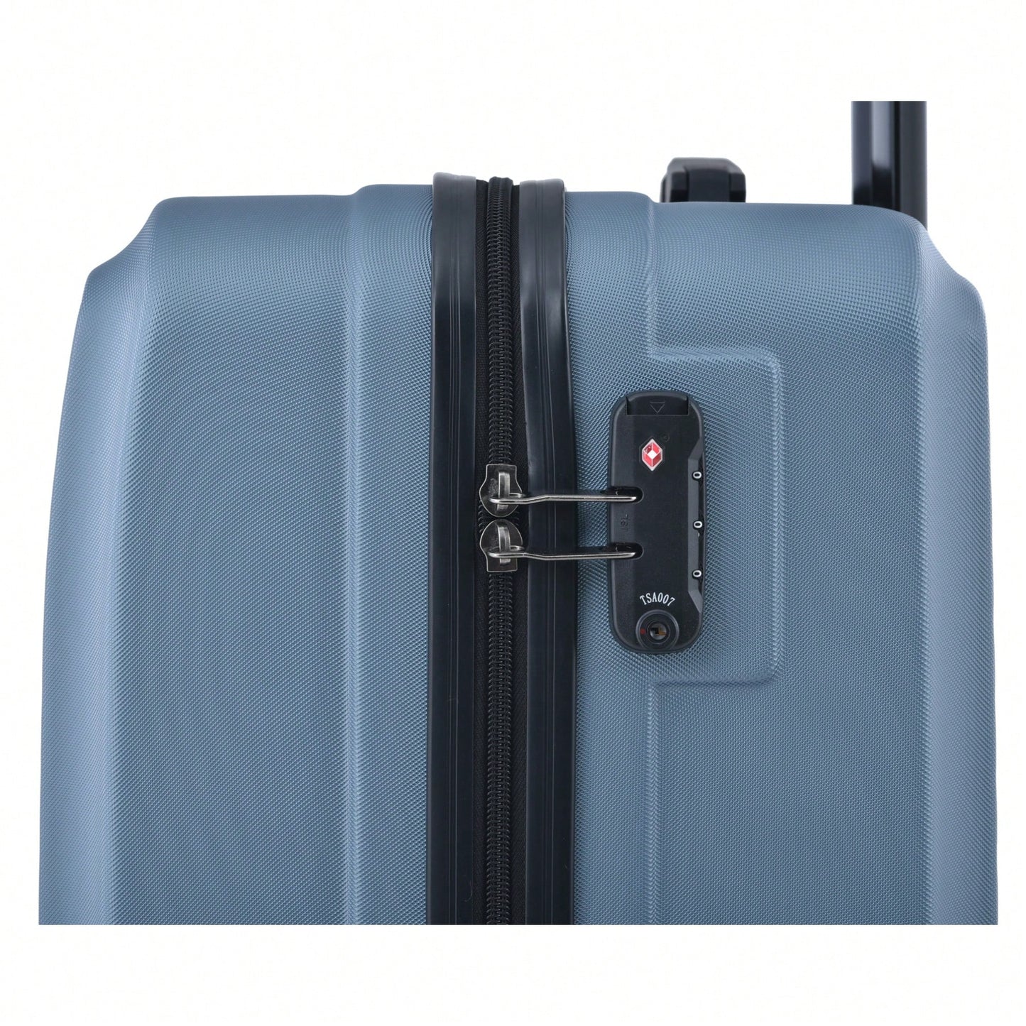 Lightweight 3-Piece ABS Luggage Set With Spinner Wheels, TSA Lock & Double Hooks - 20"/24"/28" - Stylish Blue Travel Suitcases