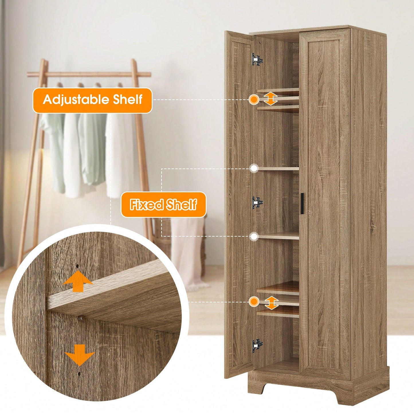 Versatile Two-Door Storage Cabinet For Bathroom And Office With Adjustable Shelf, Durable MDF Construction, Stylish Black Finish