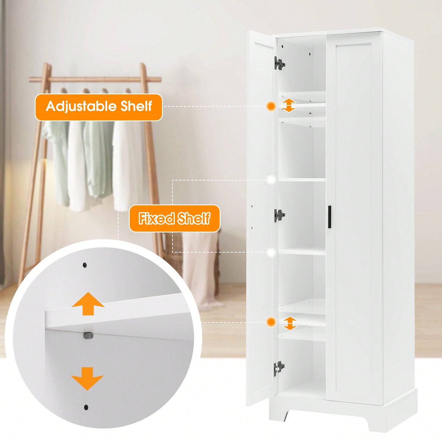 Versatile Two-Door Storage Cabinet For Bathroom And Office With Adjustable Shelf, Durable MDF Construction, Stylish Black Finish
