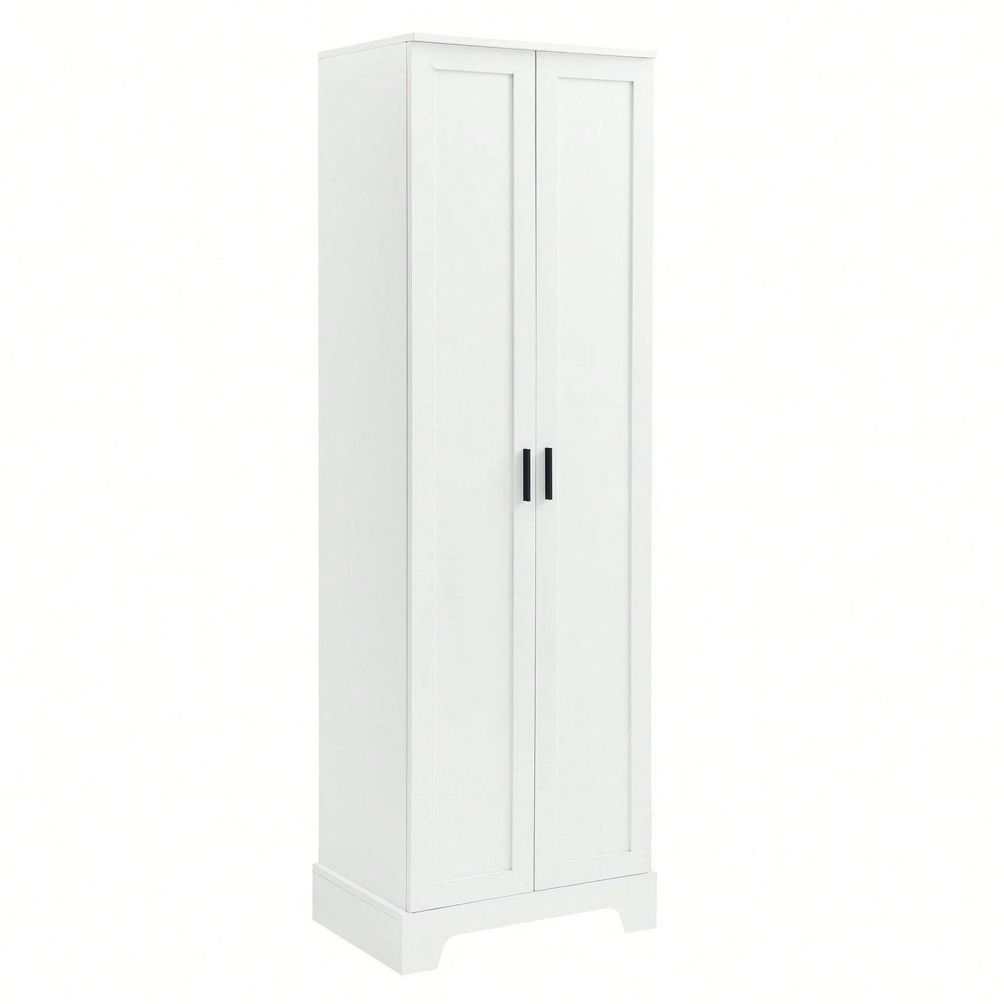Versatile Two-Door Storage Cabinet For Bathroom And Office With Adjustable Shelf, Durable MDF Construction, Stylish Black Finish