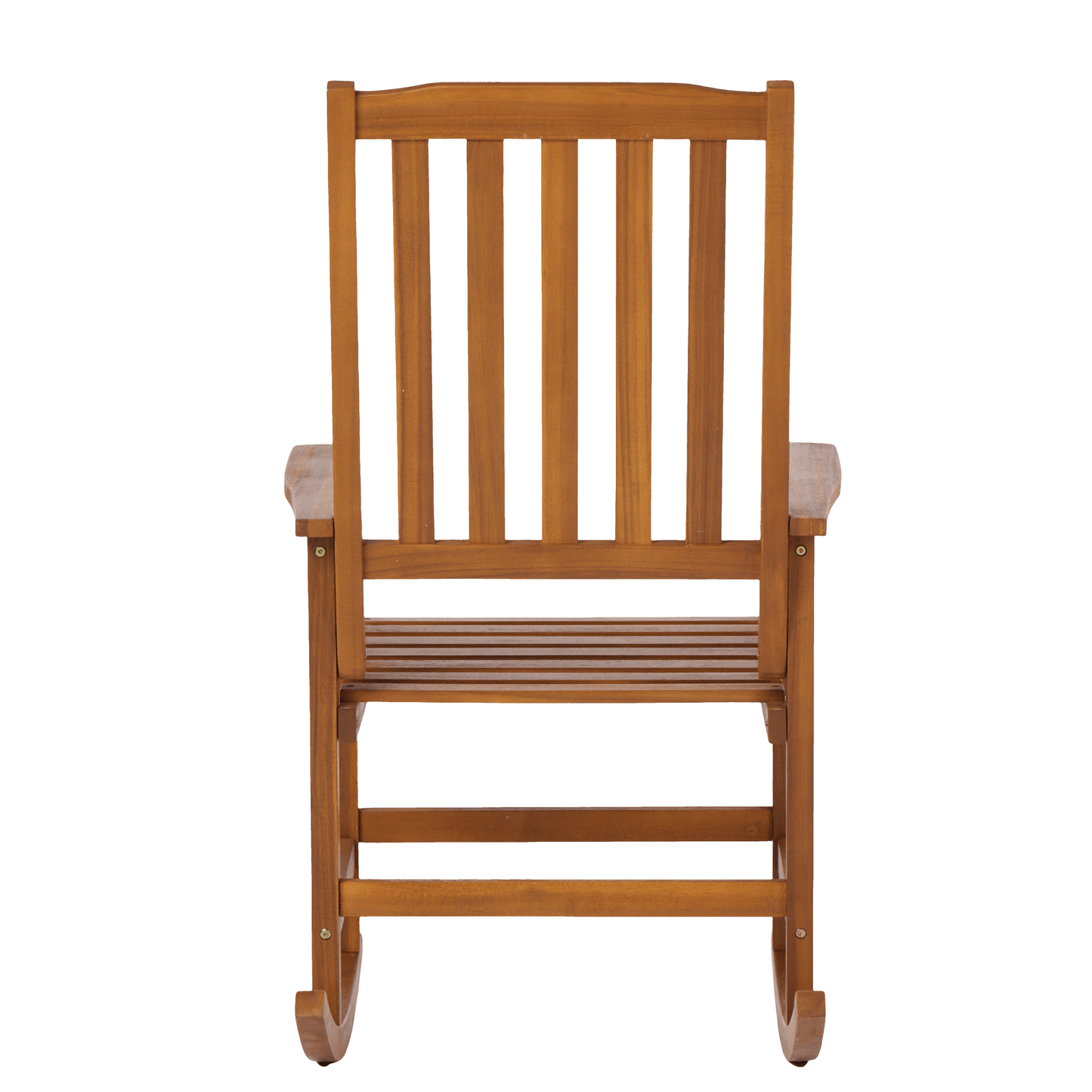 Light Brown Solid Wood Indoor Outdoor Rocking Chair Stylish Patio Furniture