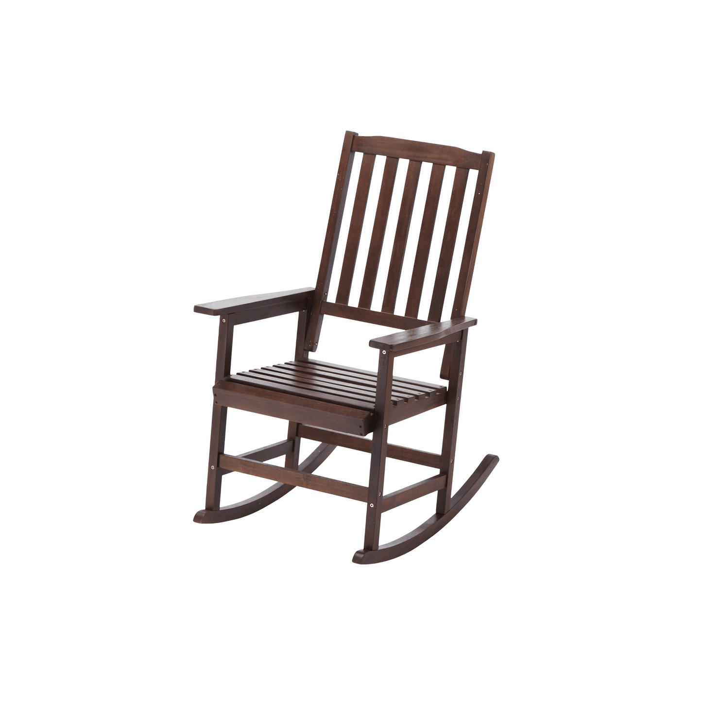 Light Brown Solid Wood Indoor Outdoor Rocking Chair Stylish Patio Furniture