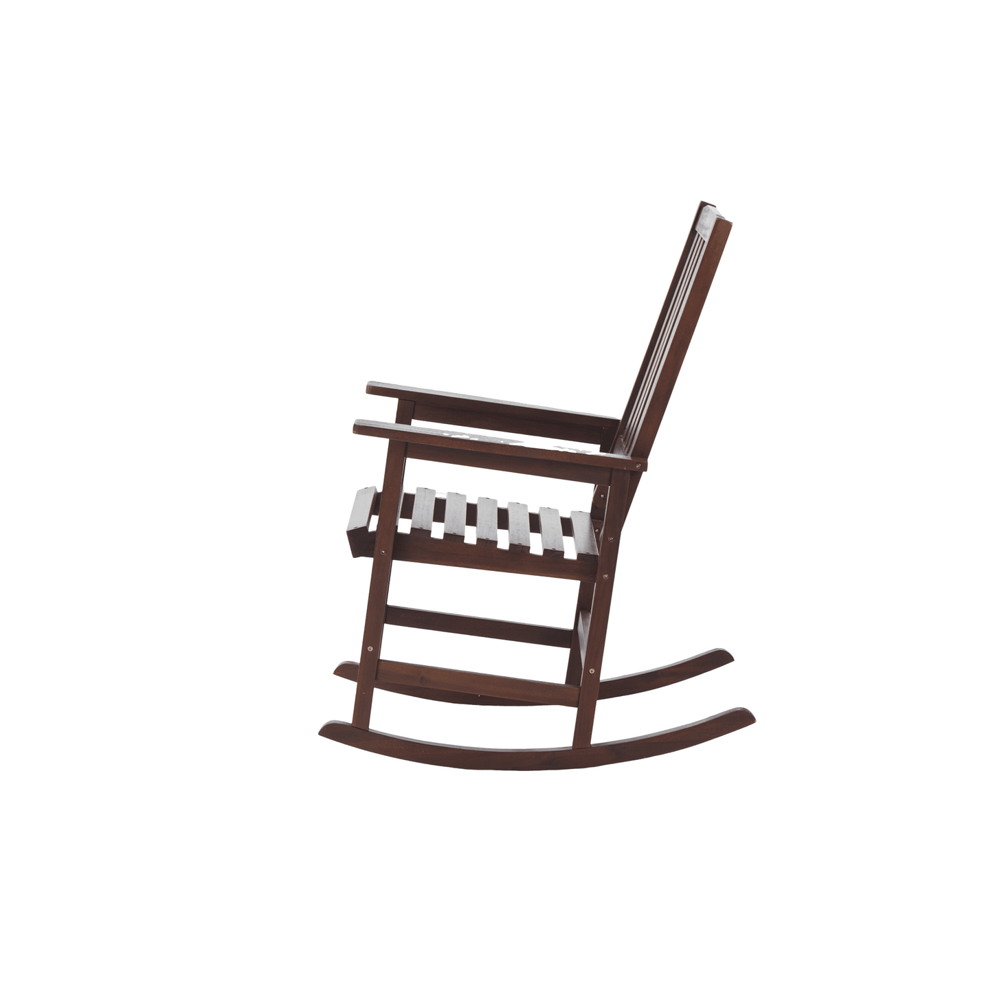 Light Brown Solid Wood Indoor Outdoor Rocking Chair Stylish Patio Furniture