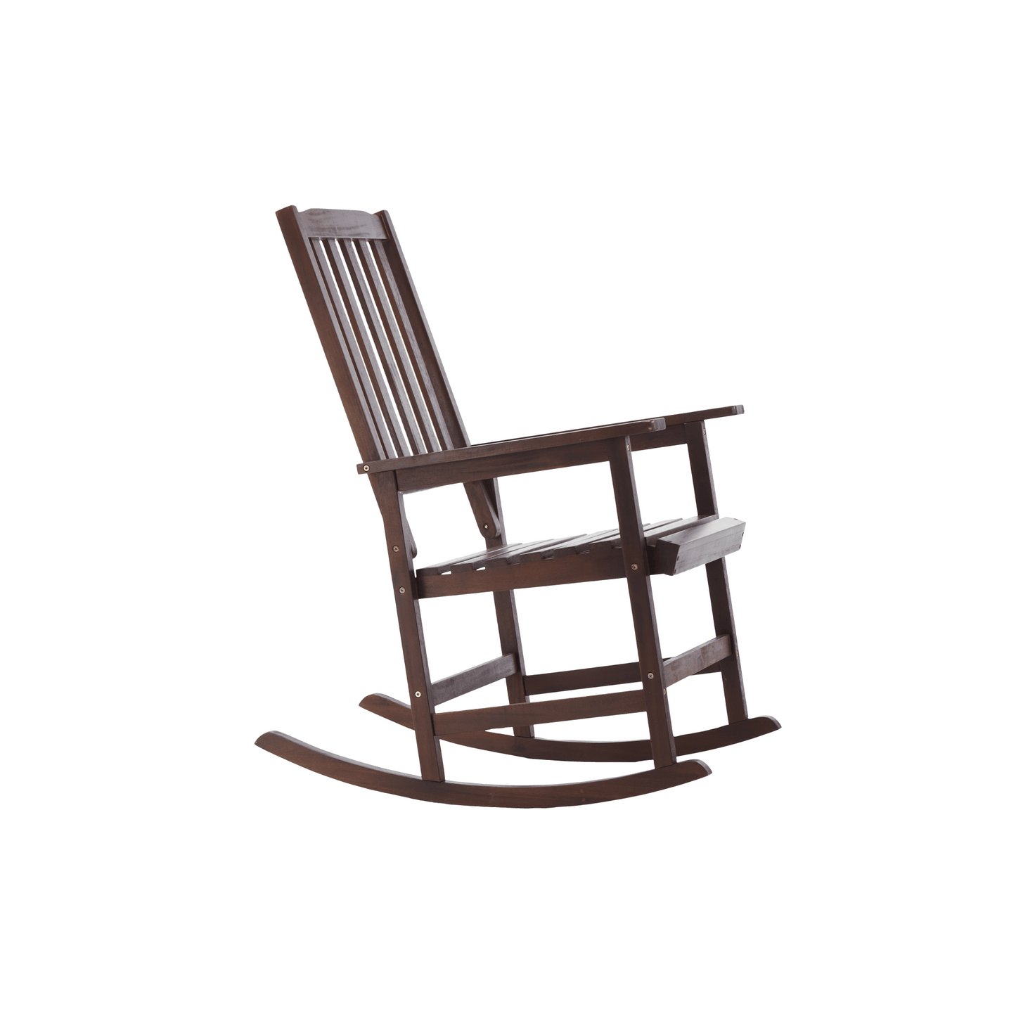 Light Brown Solid Wood Indoor Outdoor Rocking Chair Stylish Patio Furniture