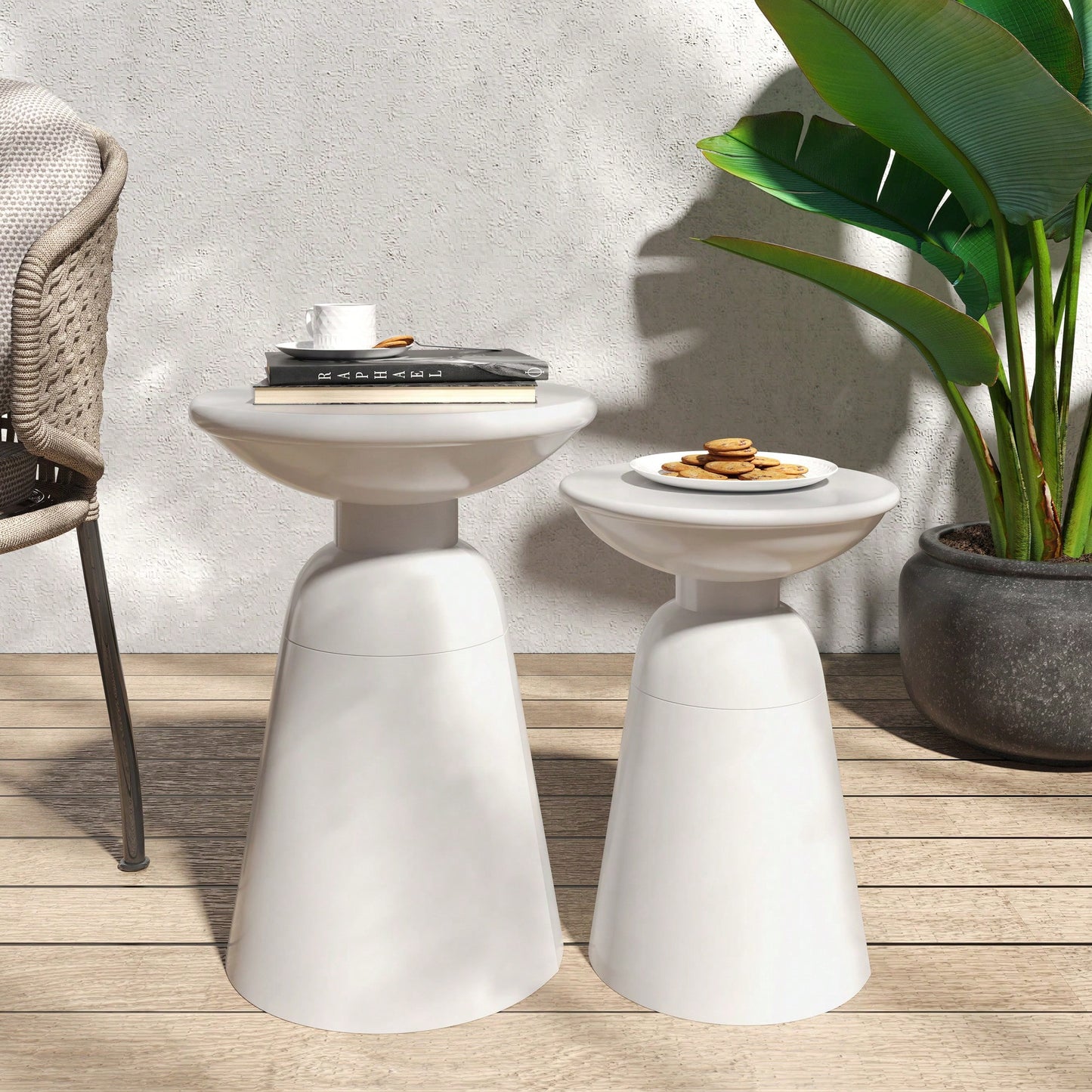 Industrial Style Metal Side Table With Storage Shelf For Living Room Or Bedroom