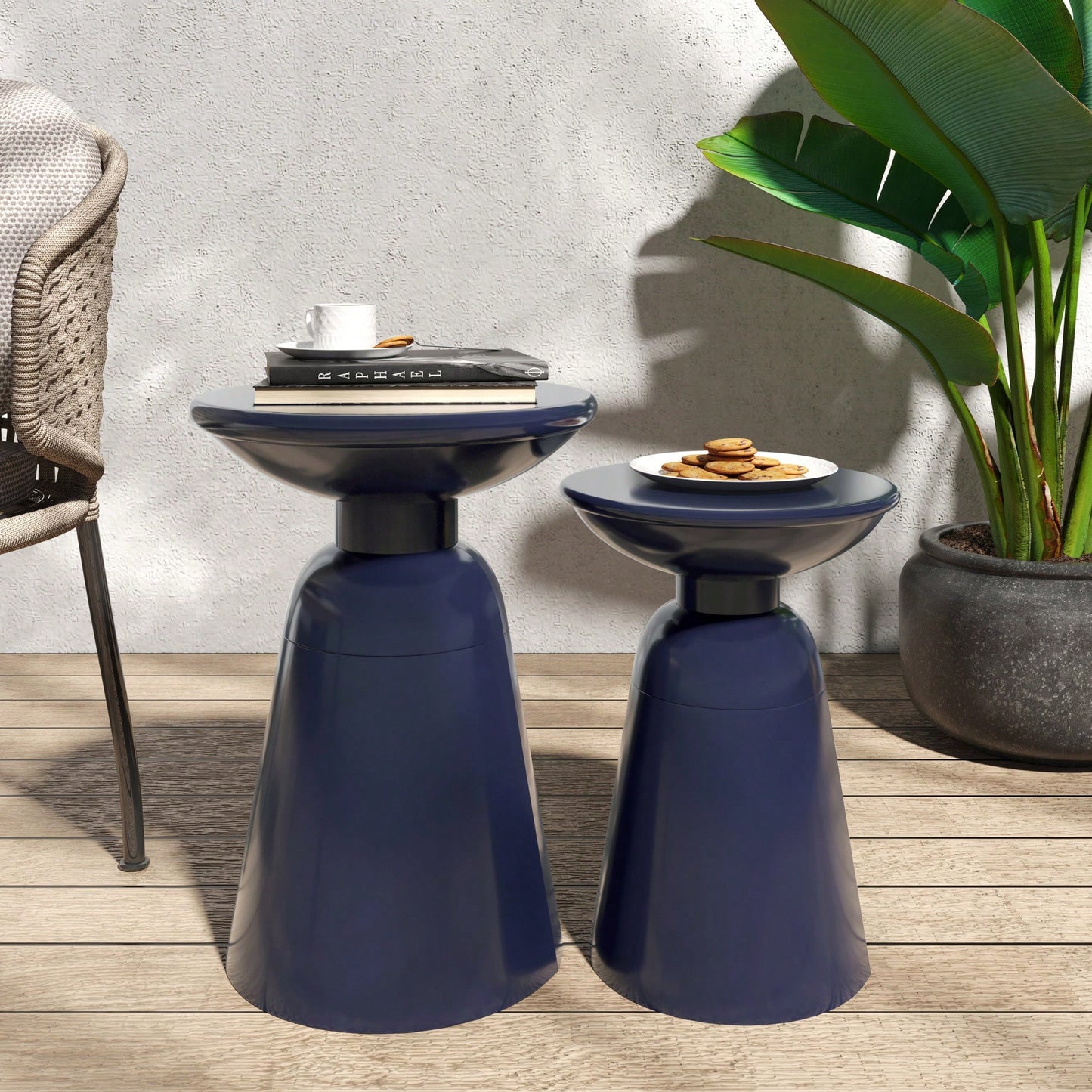 Industrial Style Metal Side Table With Storage Shelf For Living Room Or Bedroom
