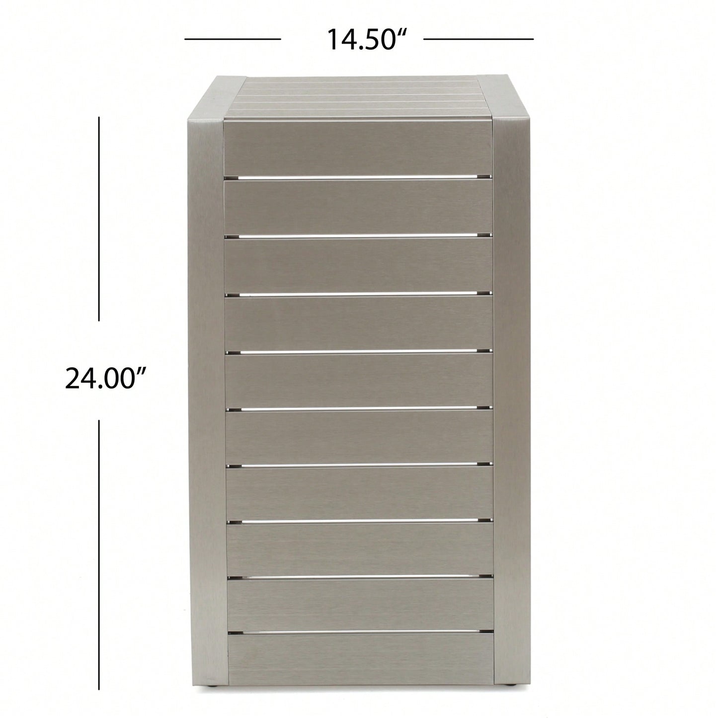 C-Shaped Modern Aluminum Table For Living Room And Patio Use