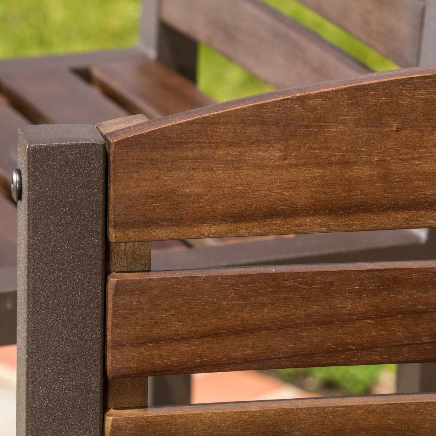 Set Of 2 Outdoor Acacia Wood Barstools For Patio And Garden