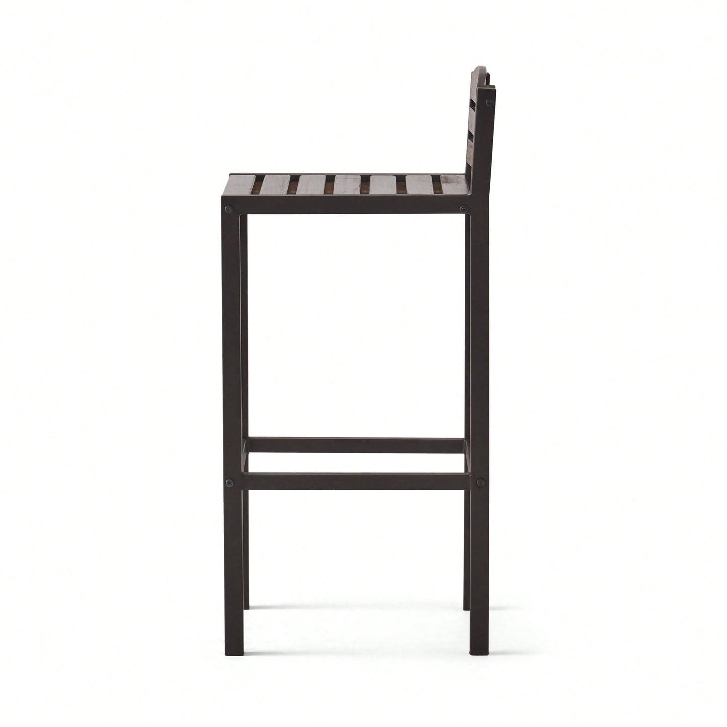 Set Of 2 Outdoor Acacia Wood Barstools For Patio And Garden