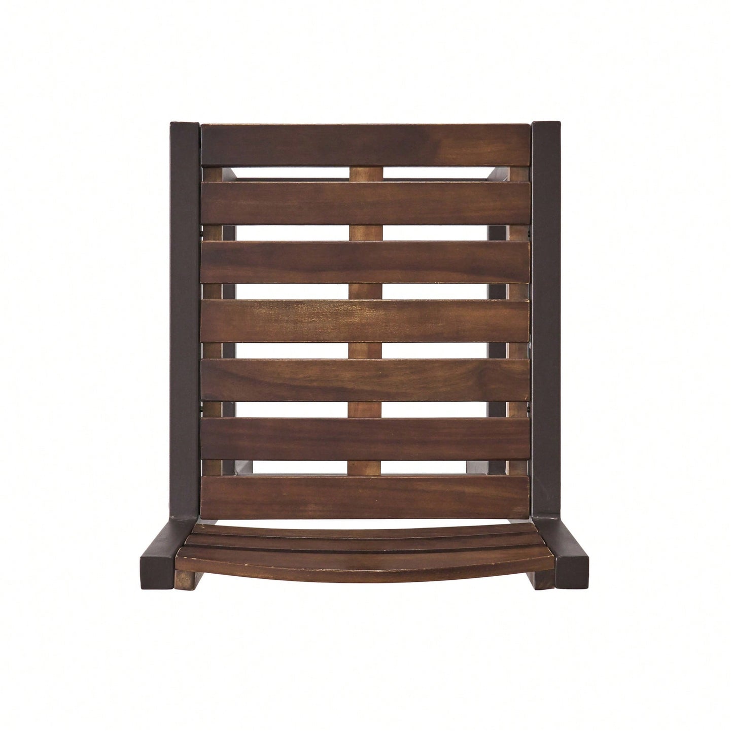 Set Of 2 Outdoor Acacia Wood Barstools For Patio And Garden