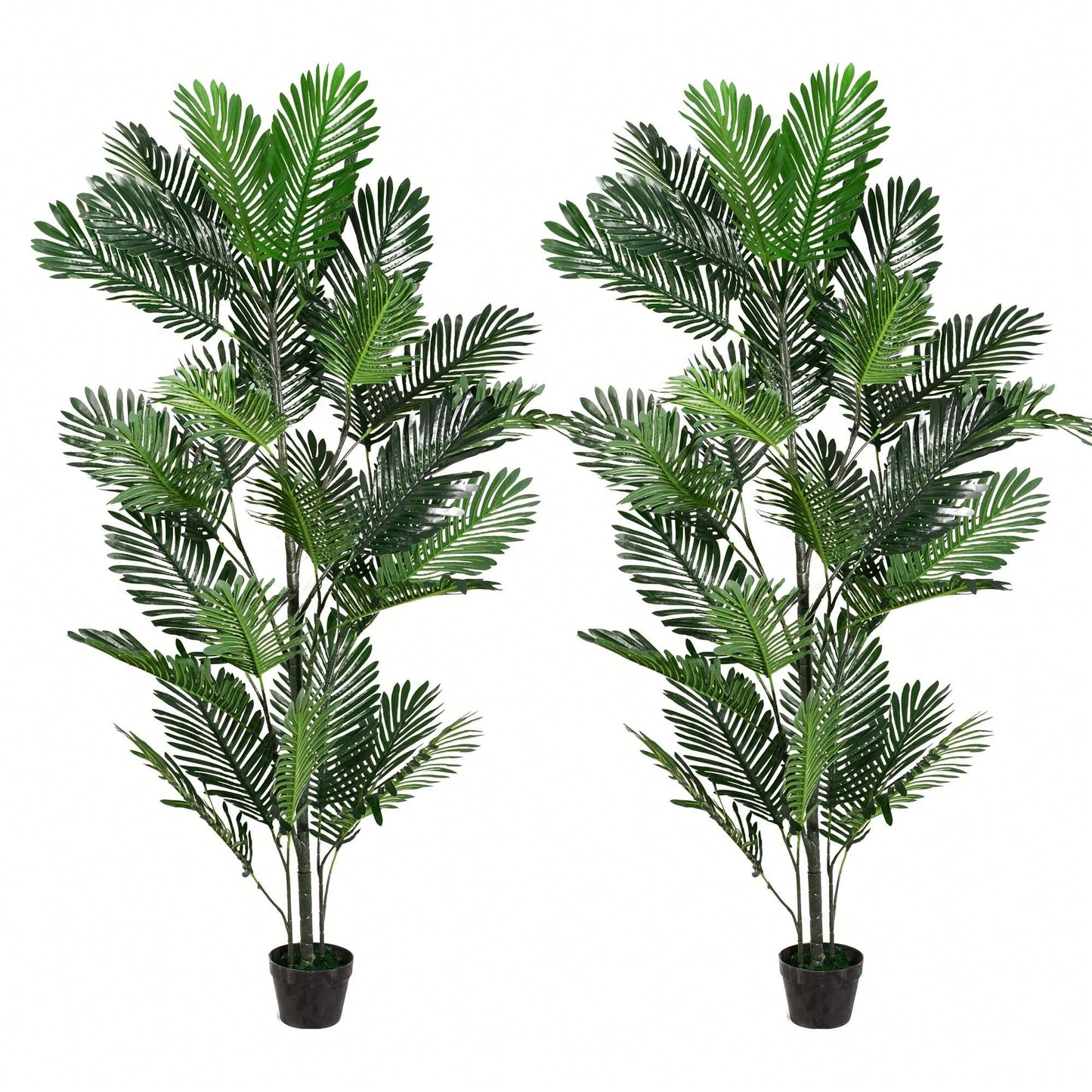Large Artificial Palm Tree With Monstera Leaves For Indoor And Outdoor Tropical Decor
