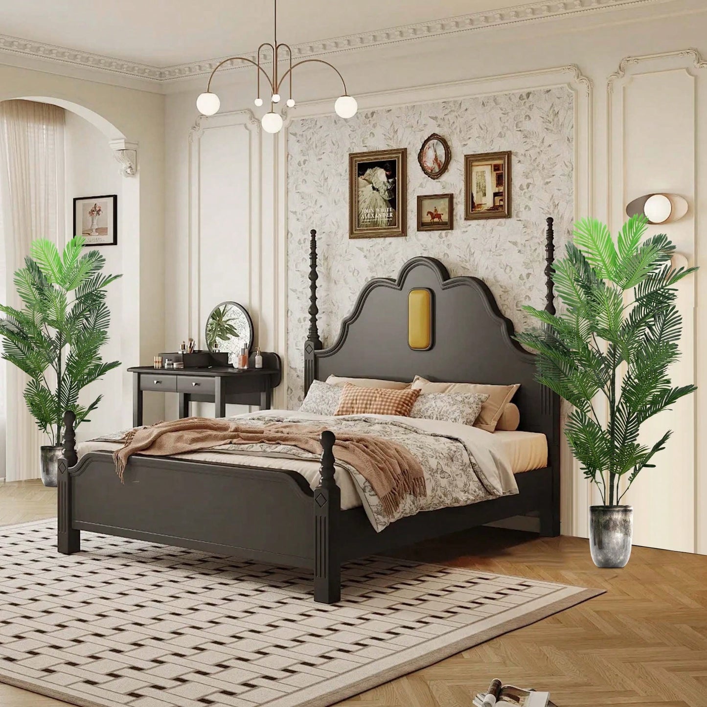 Large Artificial Palm Tree With Monstera Leaves For Indoor And Outdoor Tropical Decor
