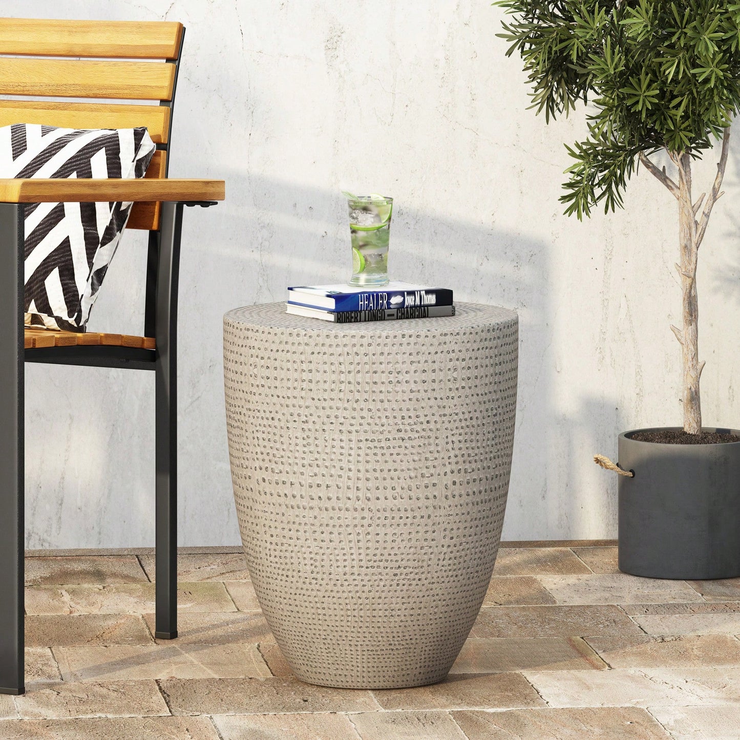 Chic Outdoor End Table A Stylish Touch For Your Space