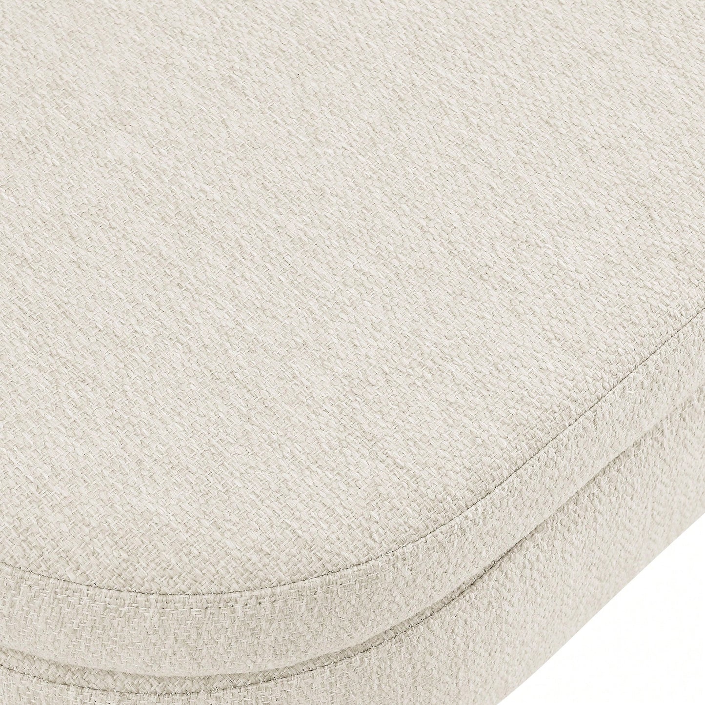 Beige Ottoman Storage Bench With Rubber Wood Legs 43.5x16x16 Stylish And Functional Home Furniture