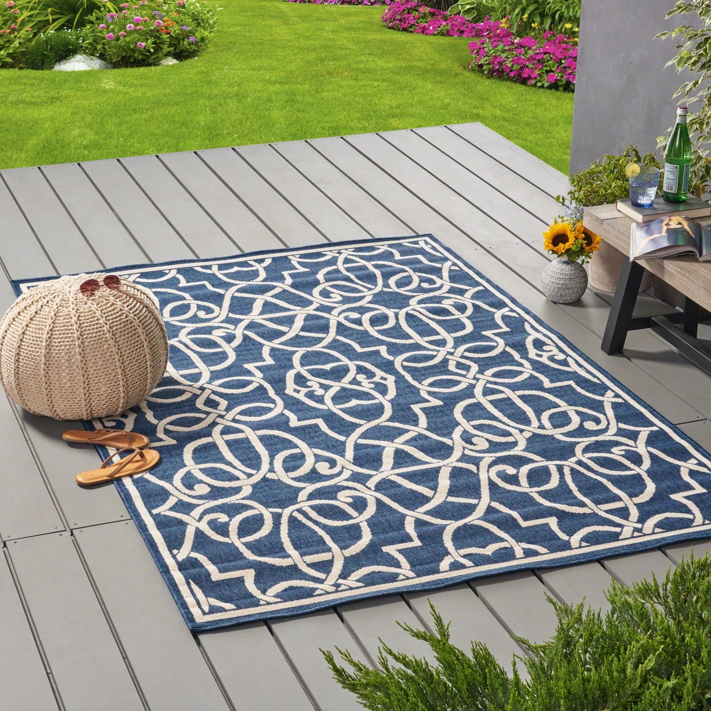 5'3" X 7'6" Modern Area Rug For Living Room Bedroom Soft Durable Floor Mat