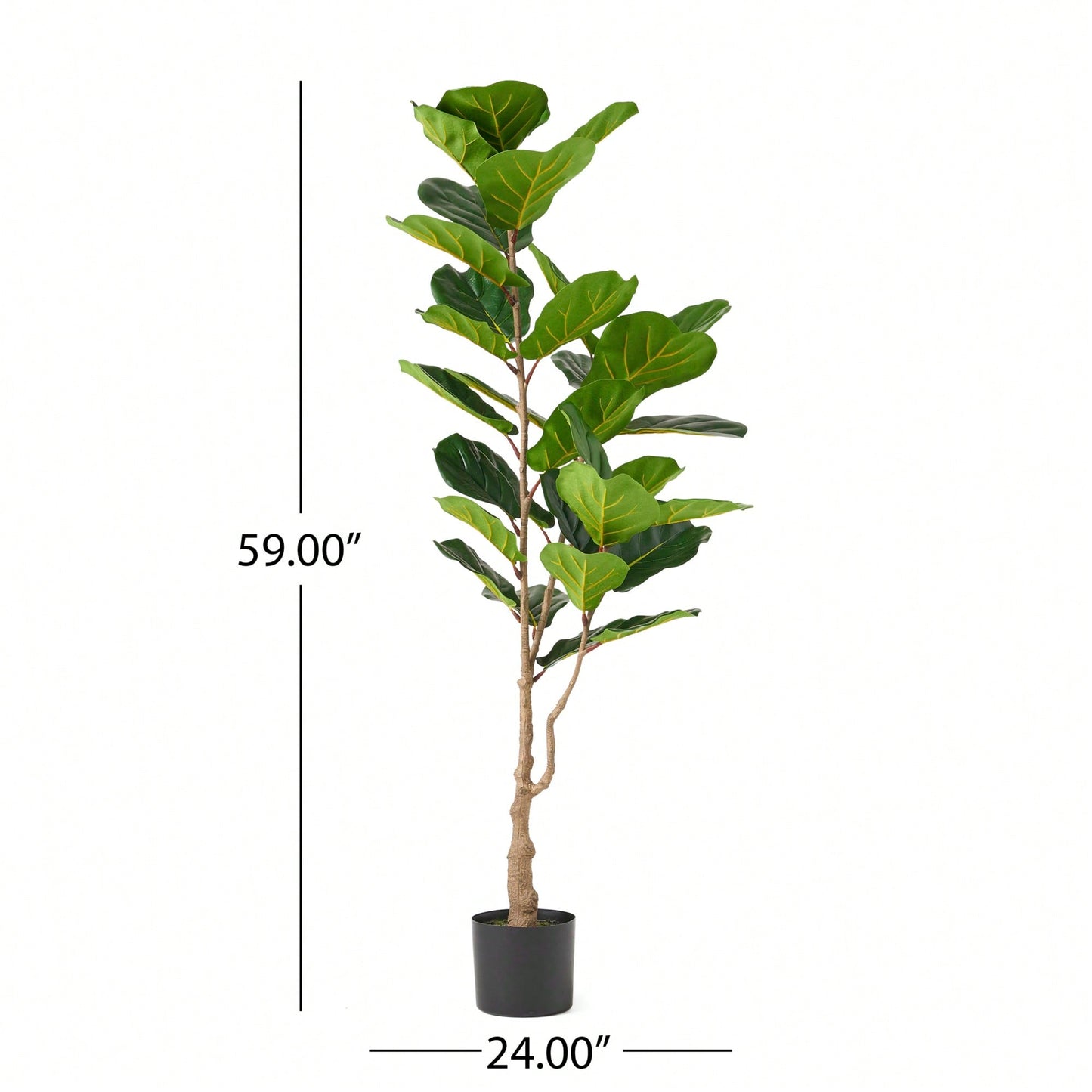 150CM Lifelike Artificial Fiddle Leaf Fig Tree For Home Decor And Office Spaces