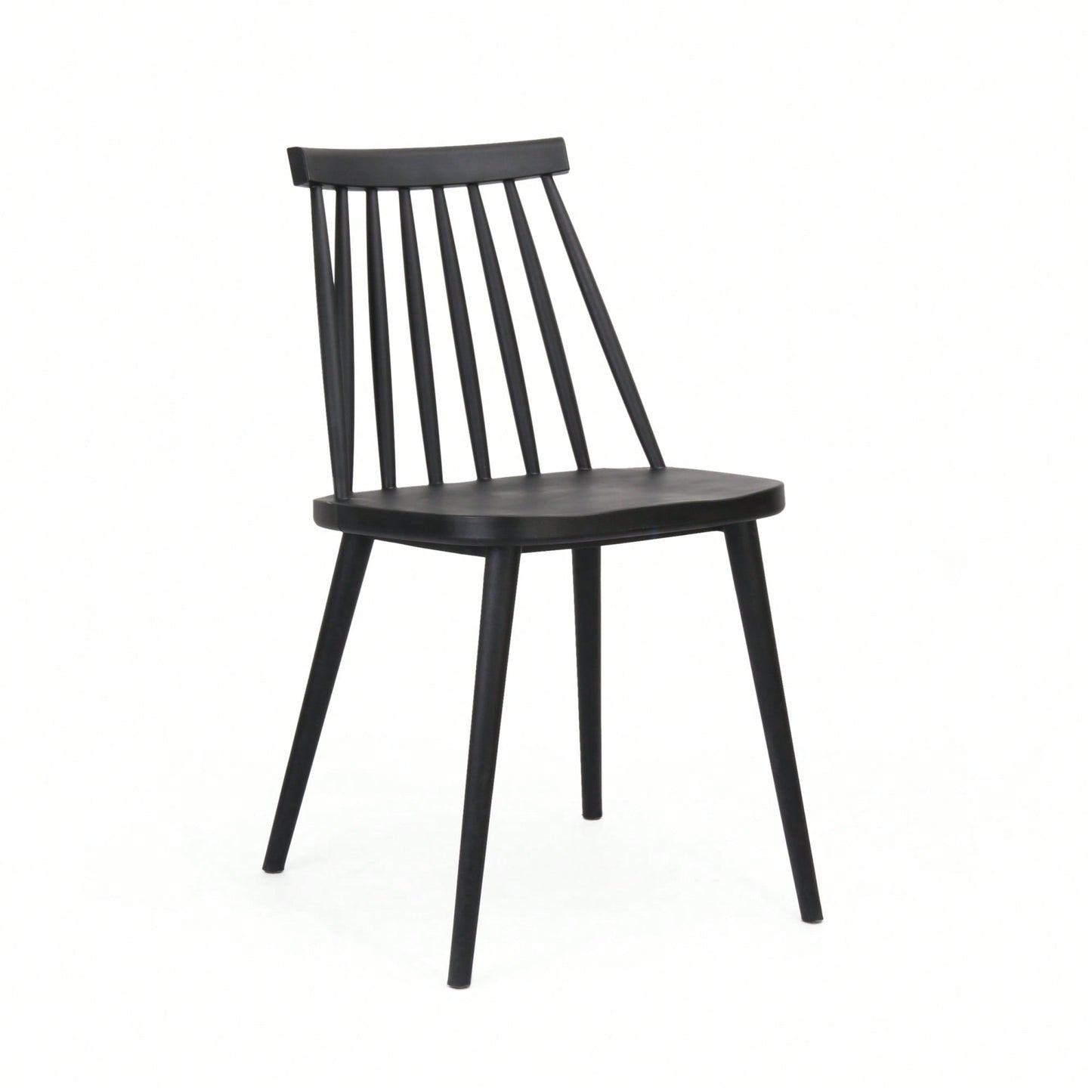 Rustic Black Spindle Back Dining Chairs Set Of 2 For Farmhouse Style Home Decor
