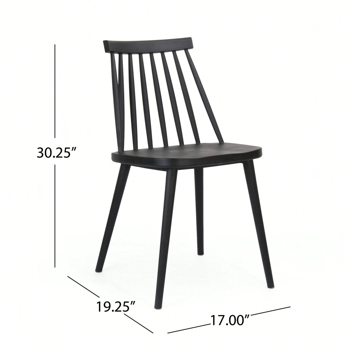 Rustic Black Spindle Back Dining Chairs Set Of 2 For Farmhouse Style Home Decor