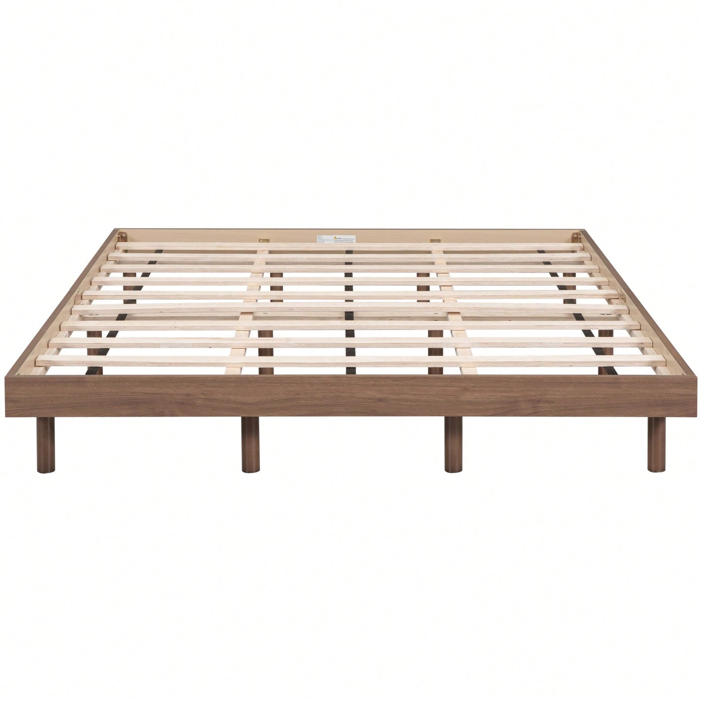 White Washed Modern Queen Floating Platform Bed Frame