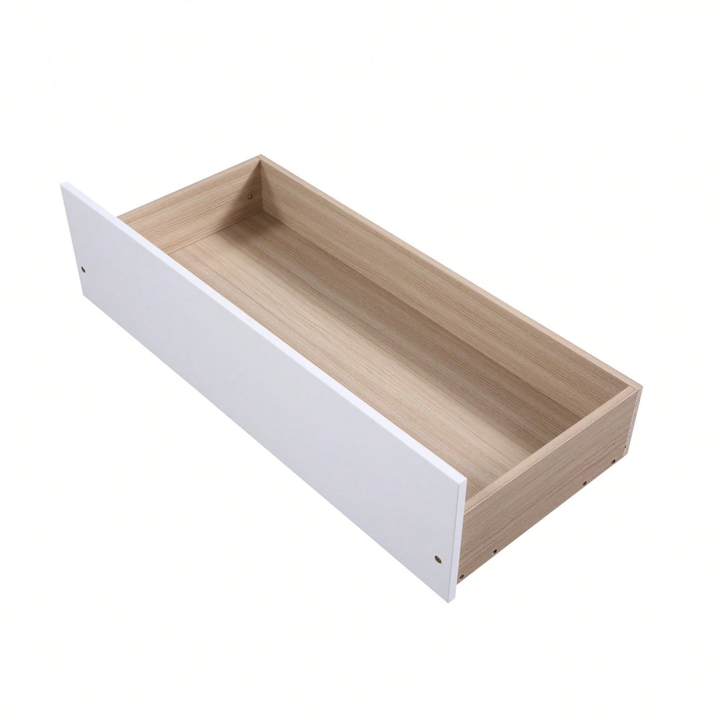 Solid Wood Twin Bed With 2 Storage Drawers No Box Spring Required