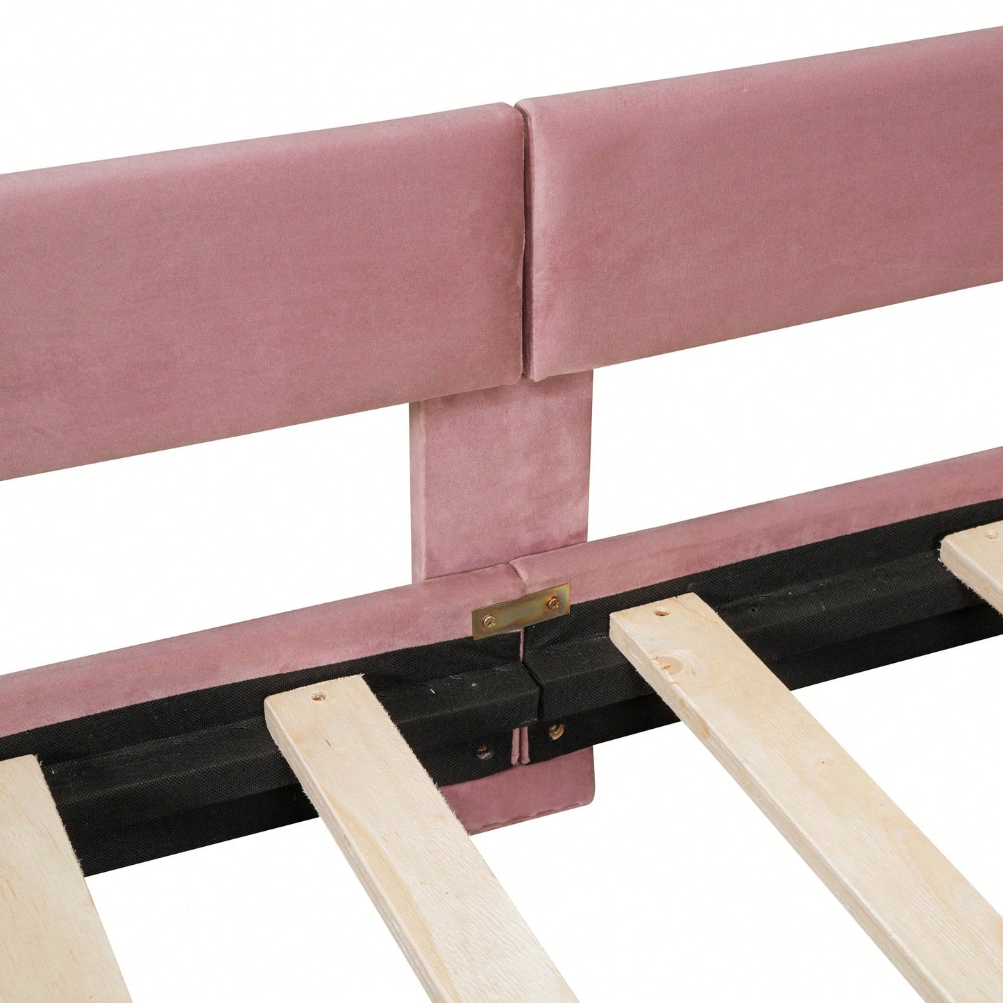 Pink Twin Size Upholstered Daybed With Cute Rabbit Ear Headboard