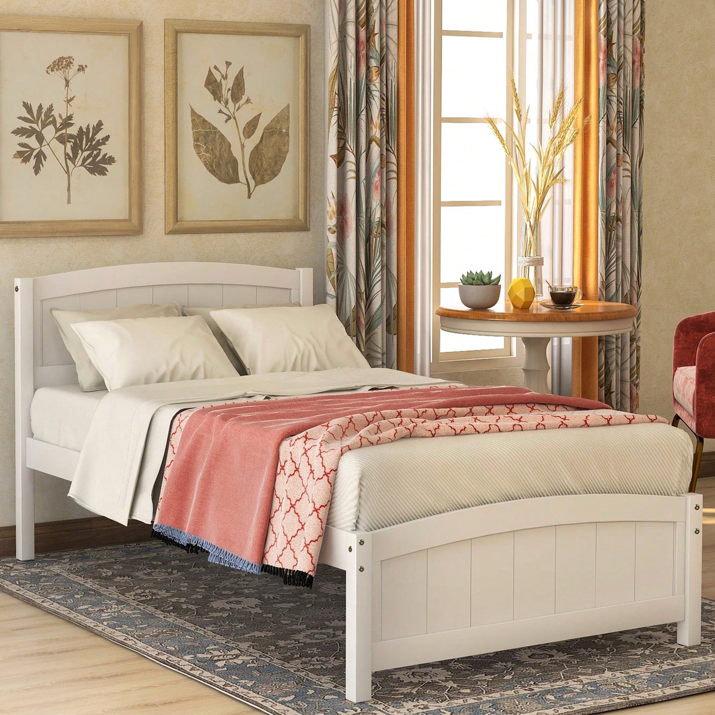 Espresso Wood Platform Bed With Headboard And Footboard, Durable Slat Support For Ultimate Comfort