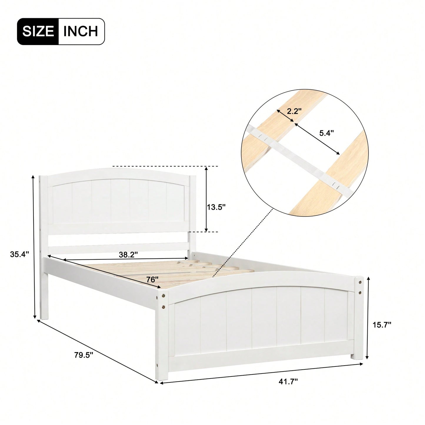 Espresso Wood Platform Bed With Headboard And Footboard, Durable Slat Support For Ultimate Comfort