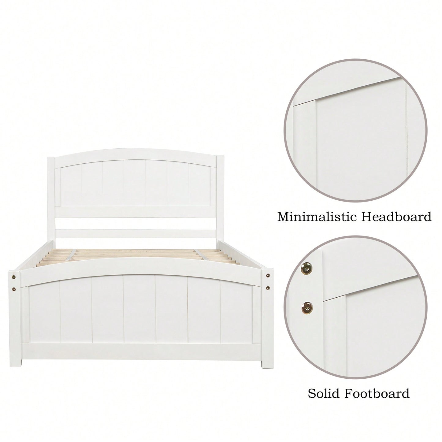 Espresso Wood Platform Bed With Headboard And Footboard, Durable Slat Support For Ultimate Comfort