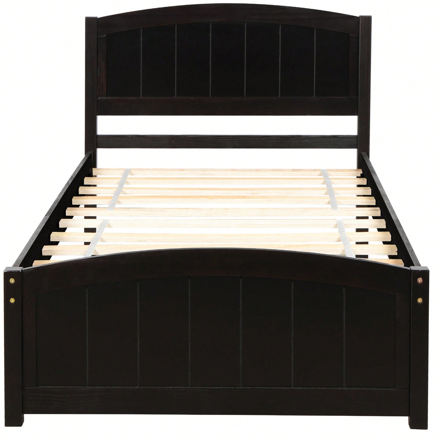 Espresso Wood Platform Bed With Headboard And Footboard, Durable Slat Support For Ultimate Comfort