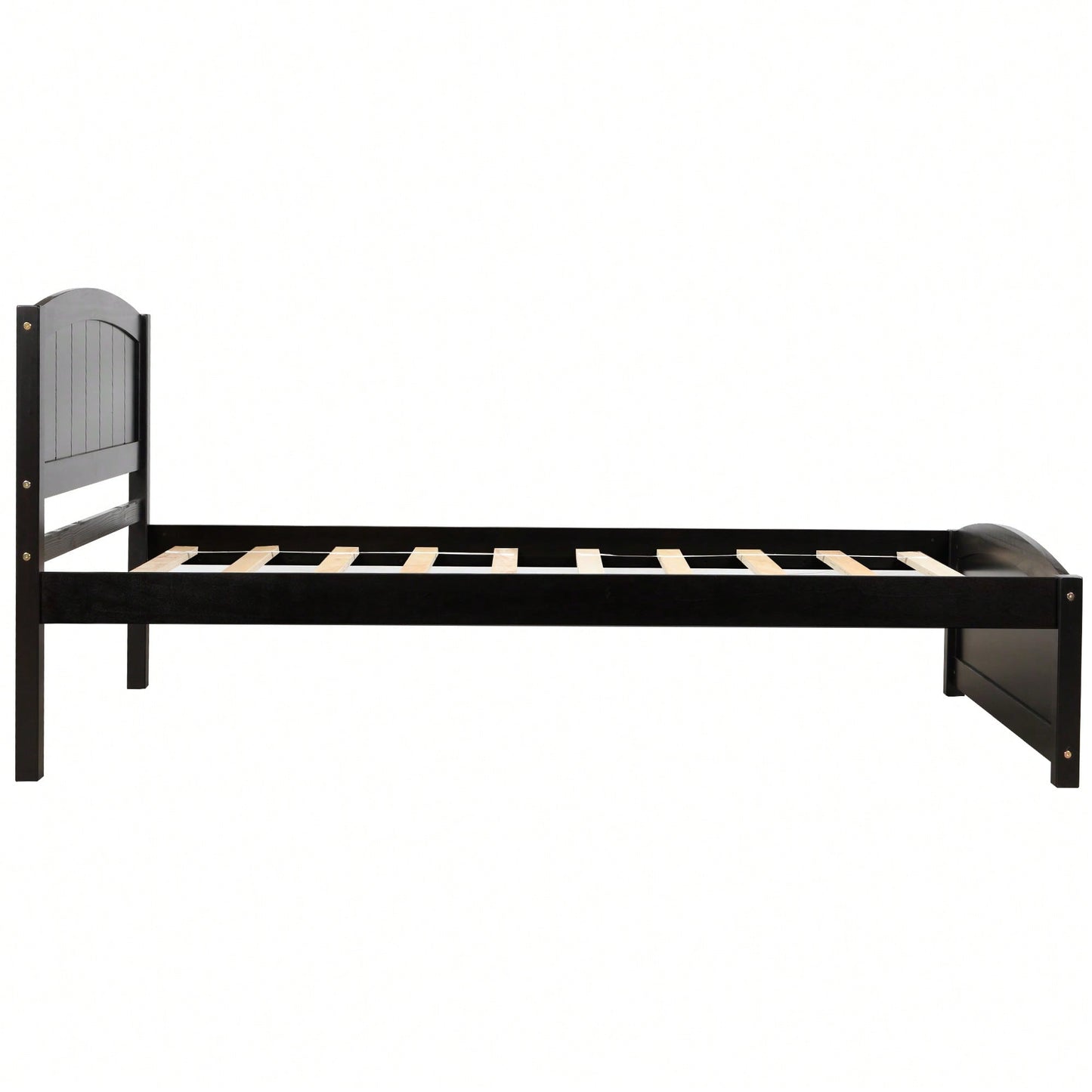 Espresso Wood Platform Bed With Headboard And Footboard, Durable Slat Support For Ultimate Comfort