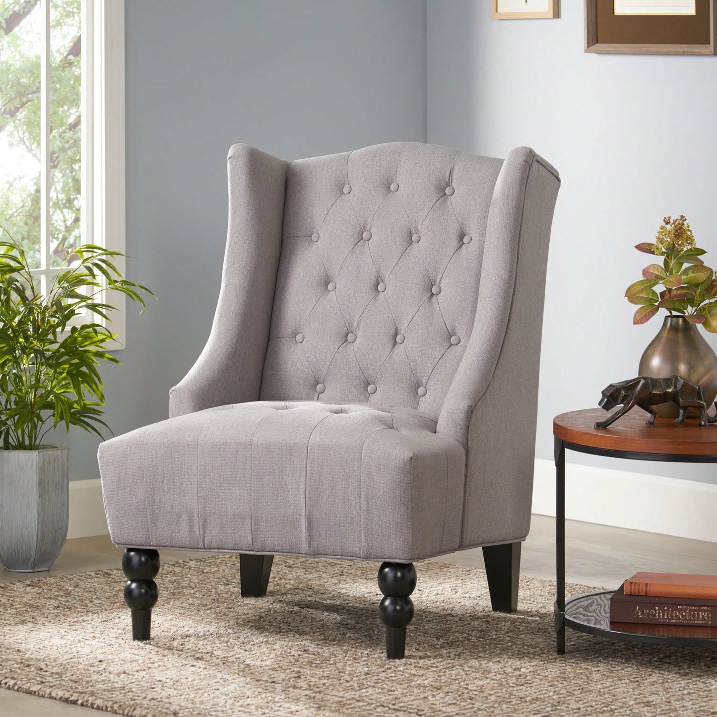Luxurious High-Back Club Chair For Elegant Living Spaces