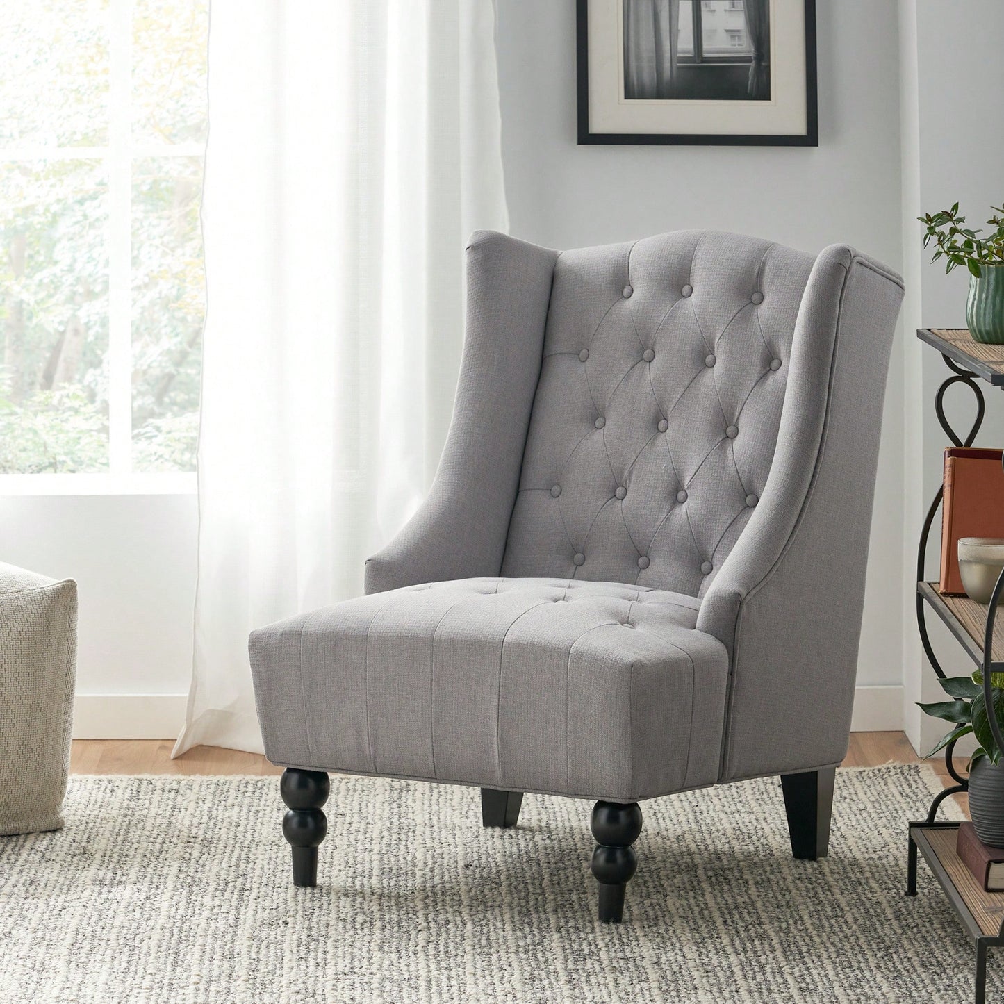 Luxurious High-Back Club Chair For Elegant Living Spaces
