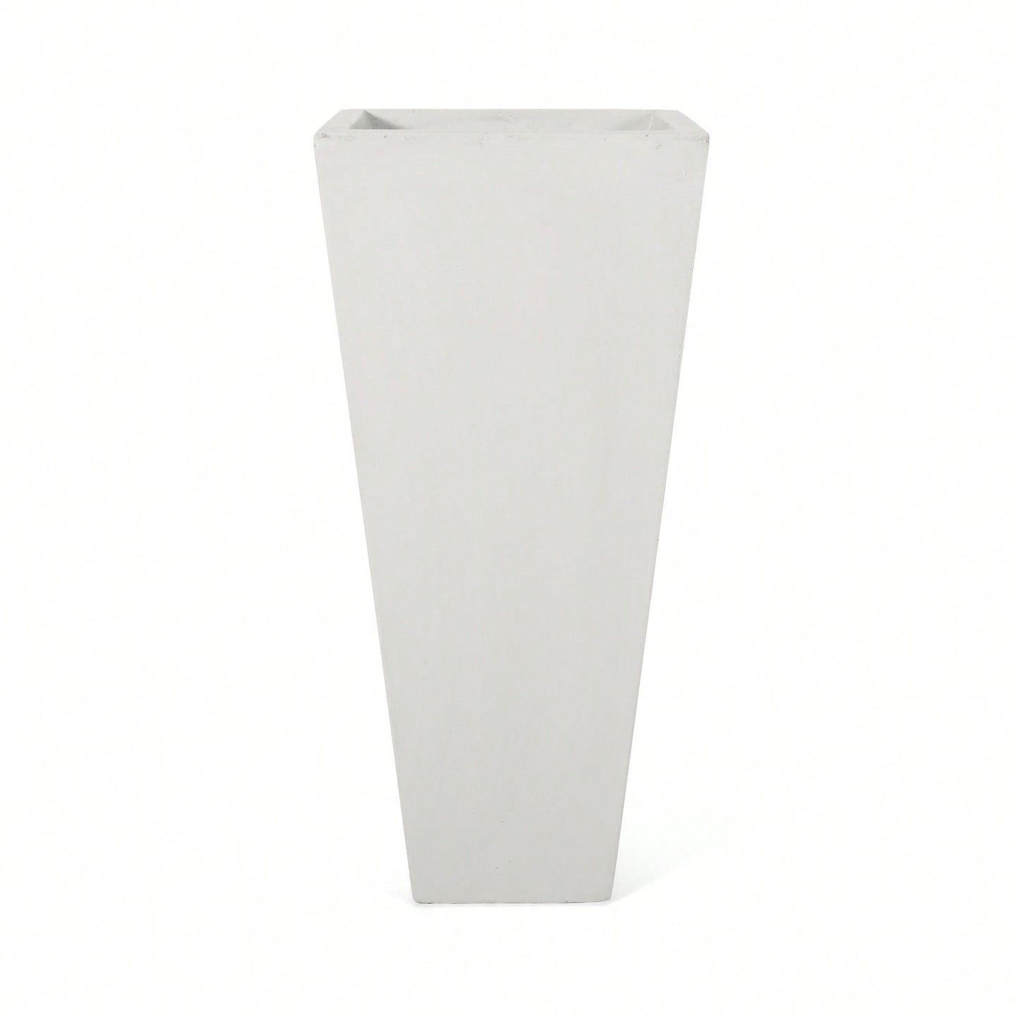 13x28.5 Inch White Outdoor Modern MGO Cast Stone Planter For Stylish Garden Decor