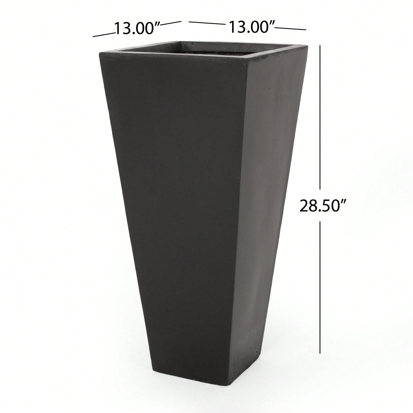 13x28.5 Inch White Outdoor Modern MGO Cast Stone Planter For Stylish Garden Decor