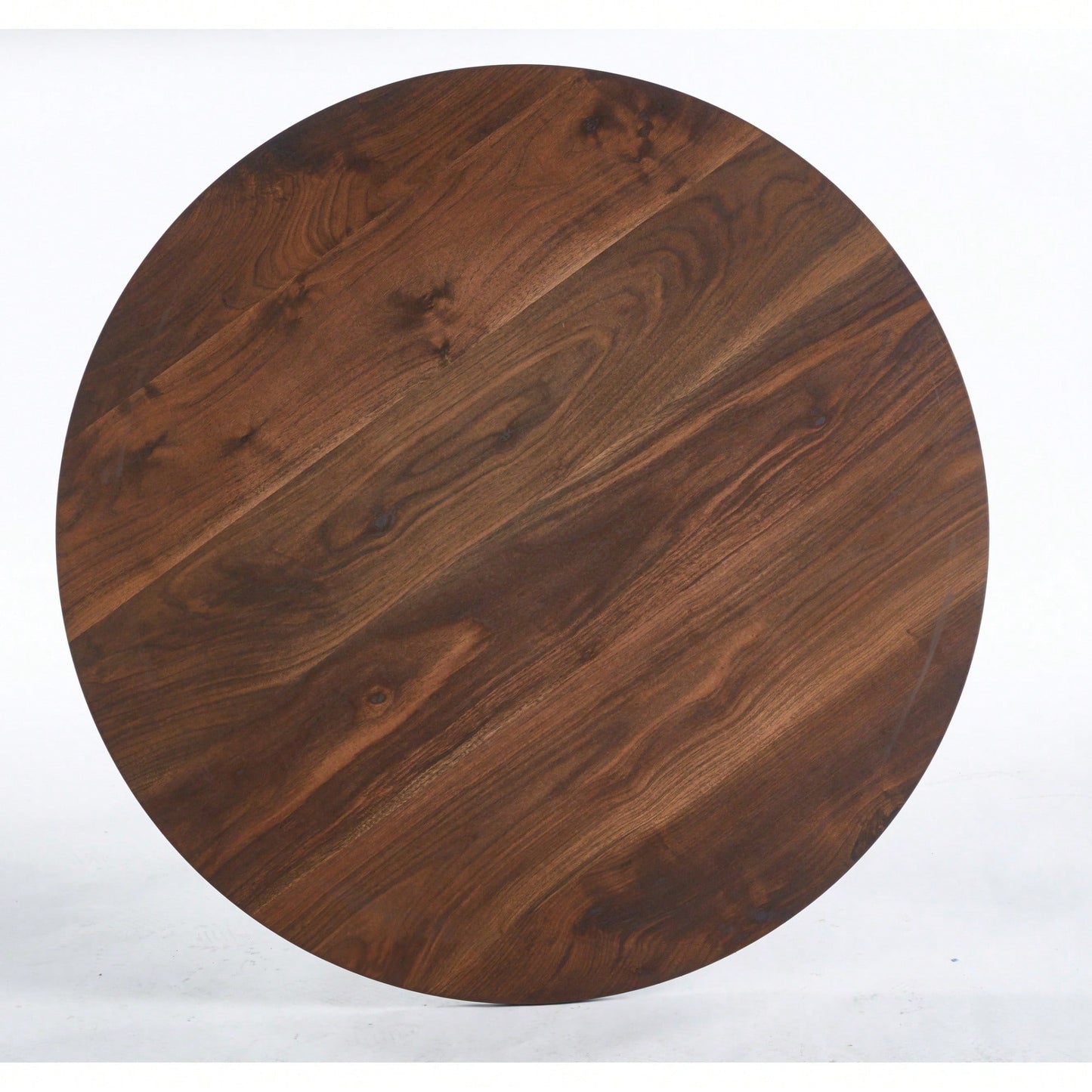 Modern Round Dining Table With Cross Metal Legs And Oak MDF Top Space Saving Design 90x90x75cm For Living Room And Kitchen