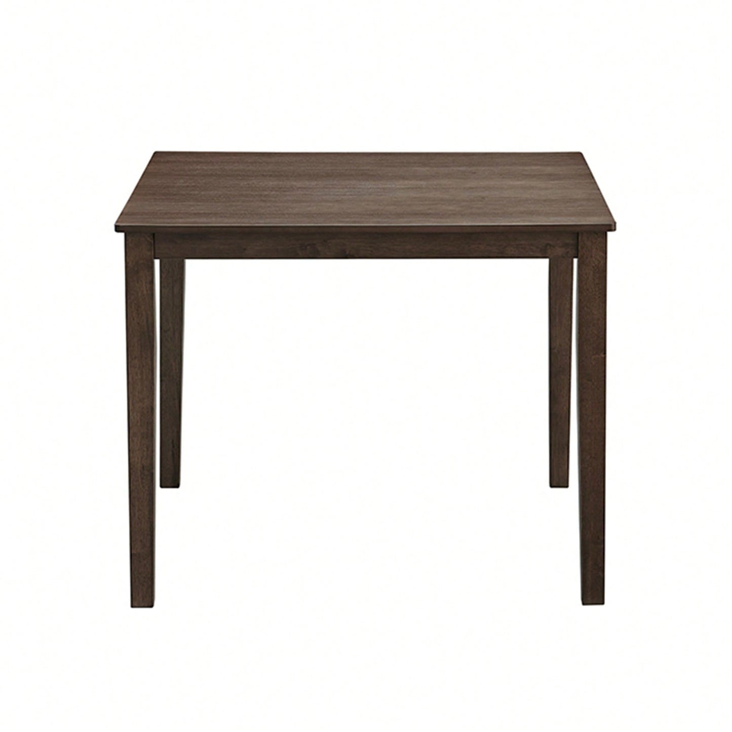 Mid Century Modern Square Wooden Dining Table Set With Upholstered Chairs For Space-Saving Kitchen And Dining Room, Brown Finish