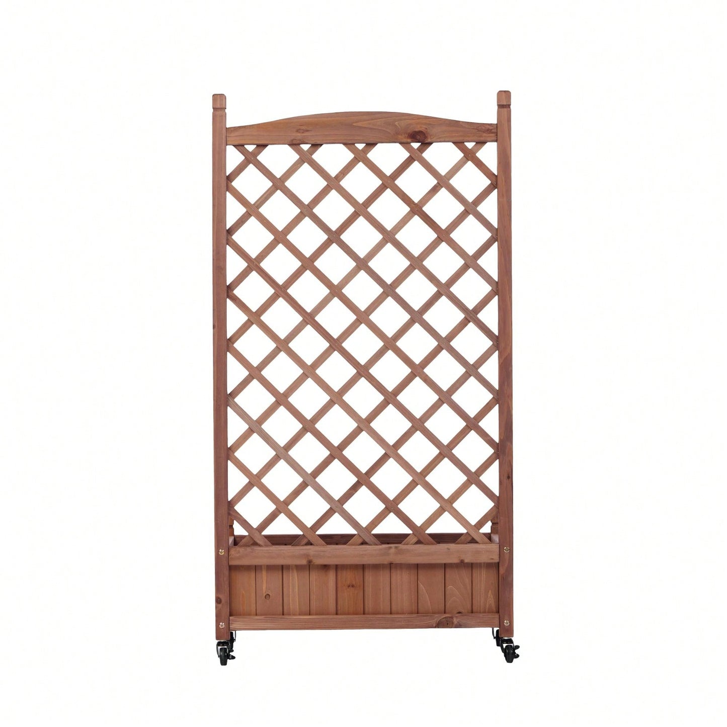 Wooden Raised Garden Bed With Trellis Set For Climbing Plants Outdoor Planter Box And Plant Stand 2 Pack