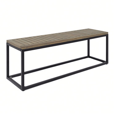 Industrial Wood And Metal Workbench For Versatile Workshop Use