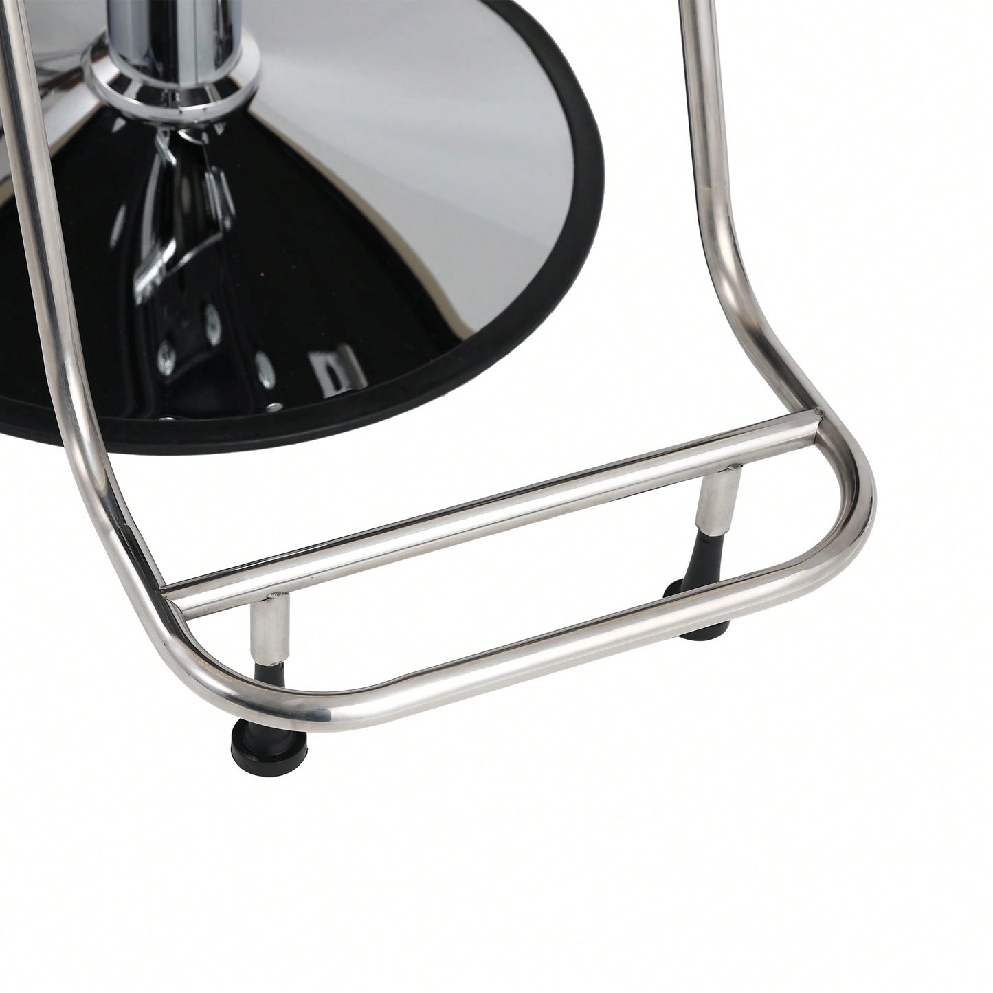 Height Adjustable 360° Swivel Faux Leather Salon Barber Chair For Haircuts Styling Tattoo And Massage - Black