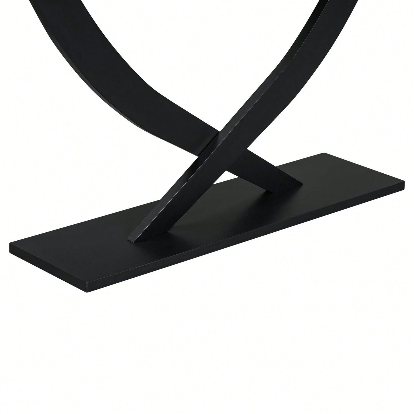 Modern Rustic Cross-Leg Console Table For Living Room Or Bedroom With Sturdy Construction And Ample Surface Space