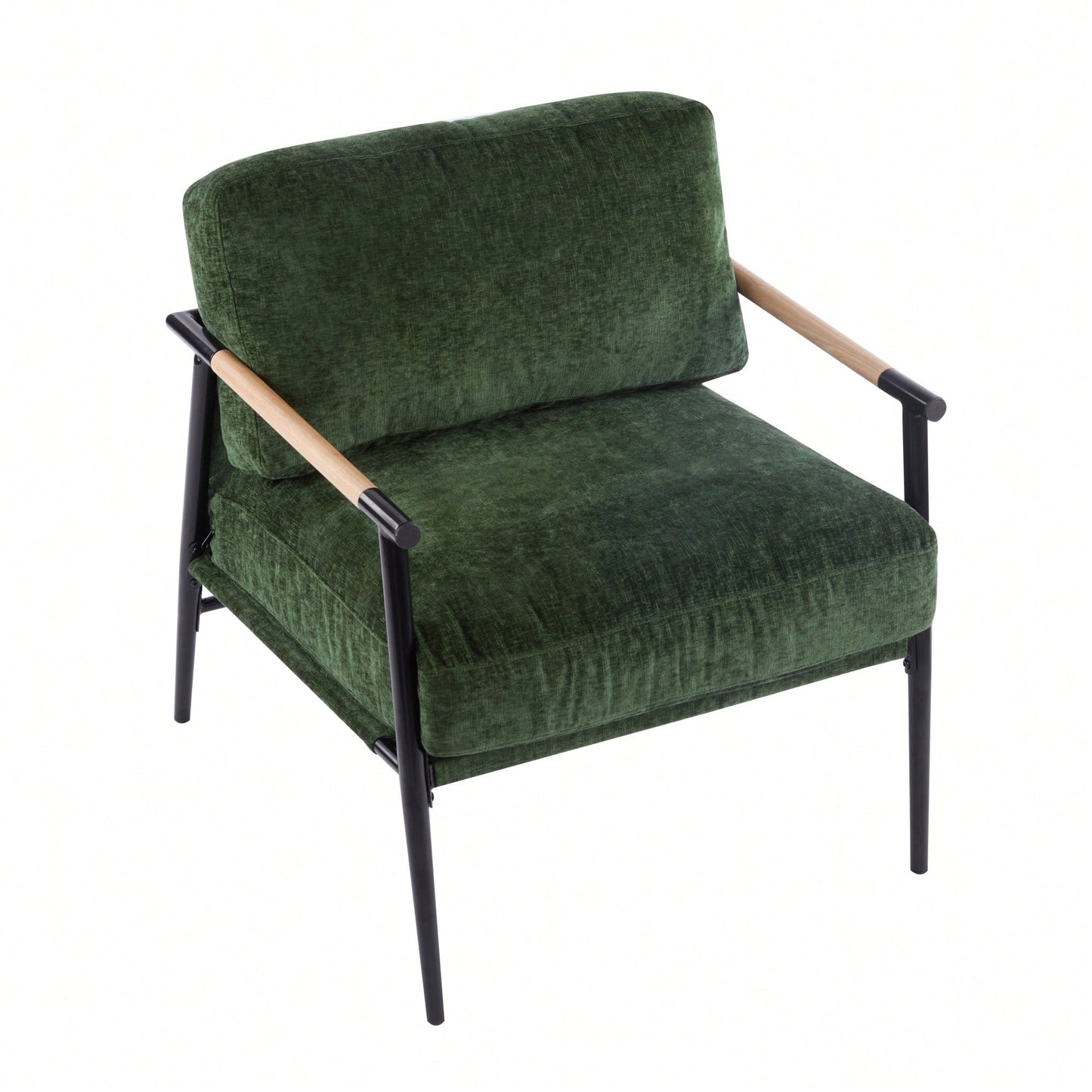 Cozy Modern Accent Chair With Plush Cushions And Stylish Metal Frame For Living Room Bedroom Or Office