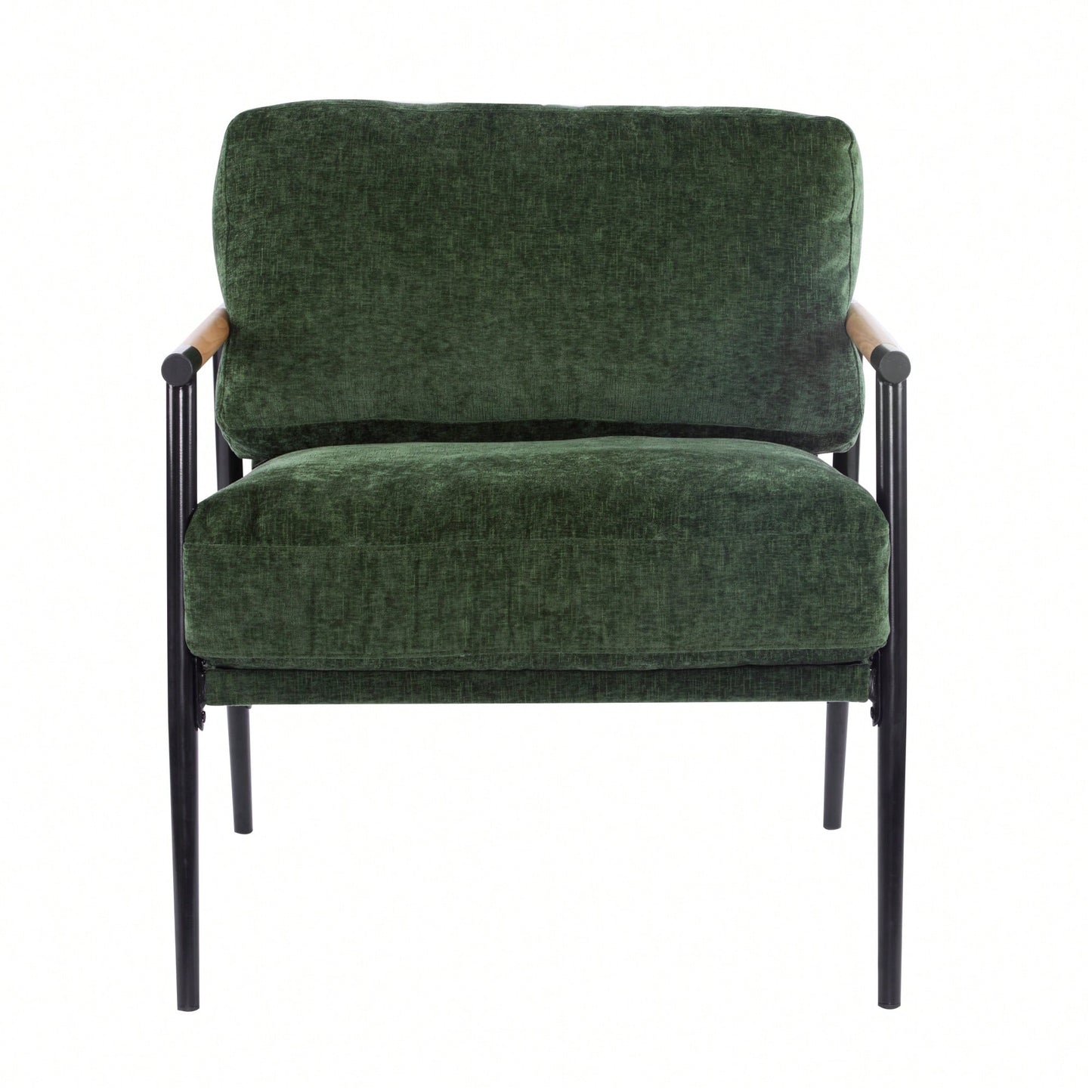 Cozy Modern Accent Chair With Plush Cushions And Stylish Metal Frame For Living Room Bedroom Or Office