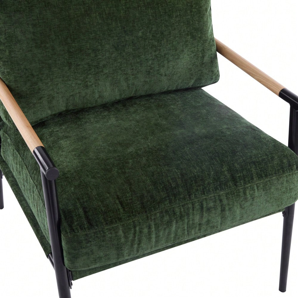 Cozy Modern Accent Chair With Plush Cushions And Stylish Metal Frame For Living Room Bedroom Or Office