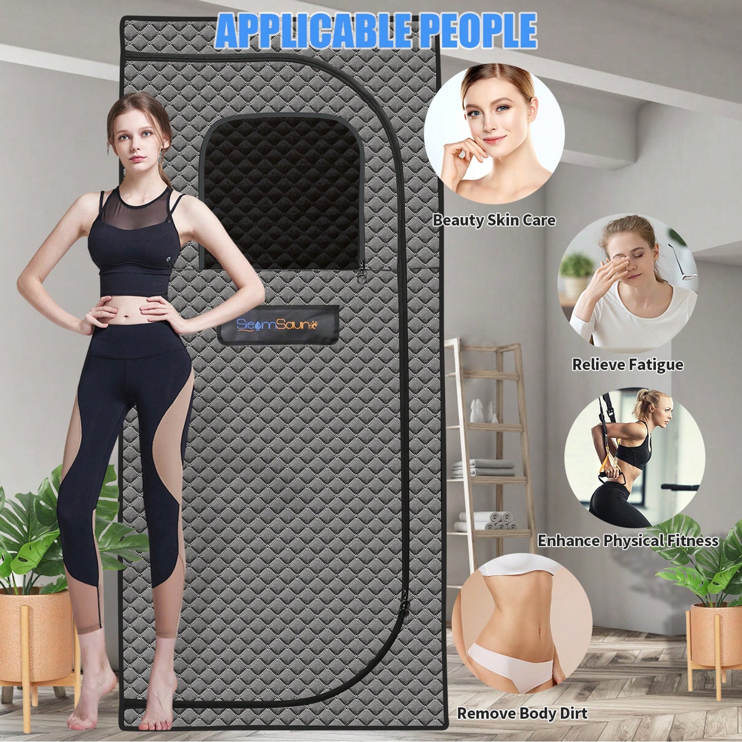 Portable Home Steam Sauna Tent With Heater Chair And Remote - Enjoy A Personal Spa Experience