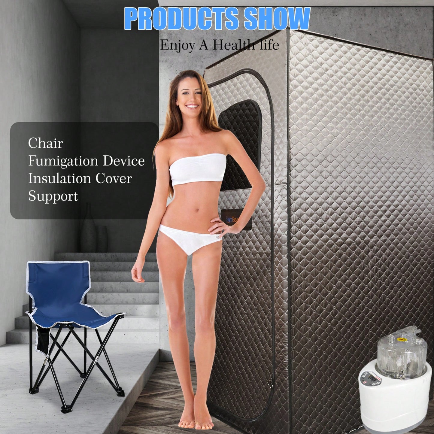 Portable Home Steam Sauna Tent With Heater Chair And Remote - Enjoy A Personal Spa Experience