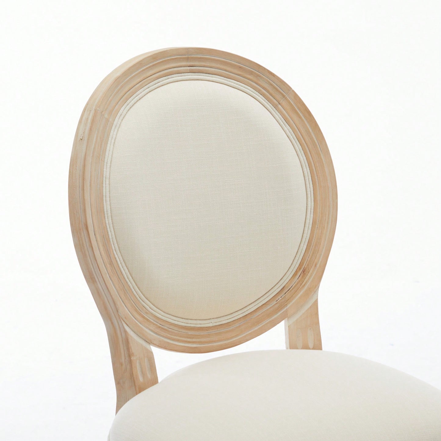Classic French Country Solid Wood Bar Stools Set Of 2 With Upholstered Seats For Kitchen Or Dining Room