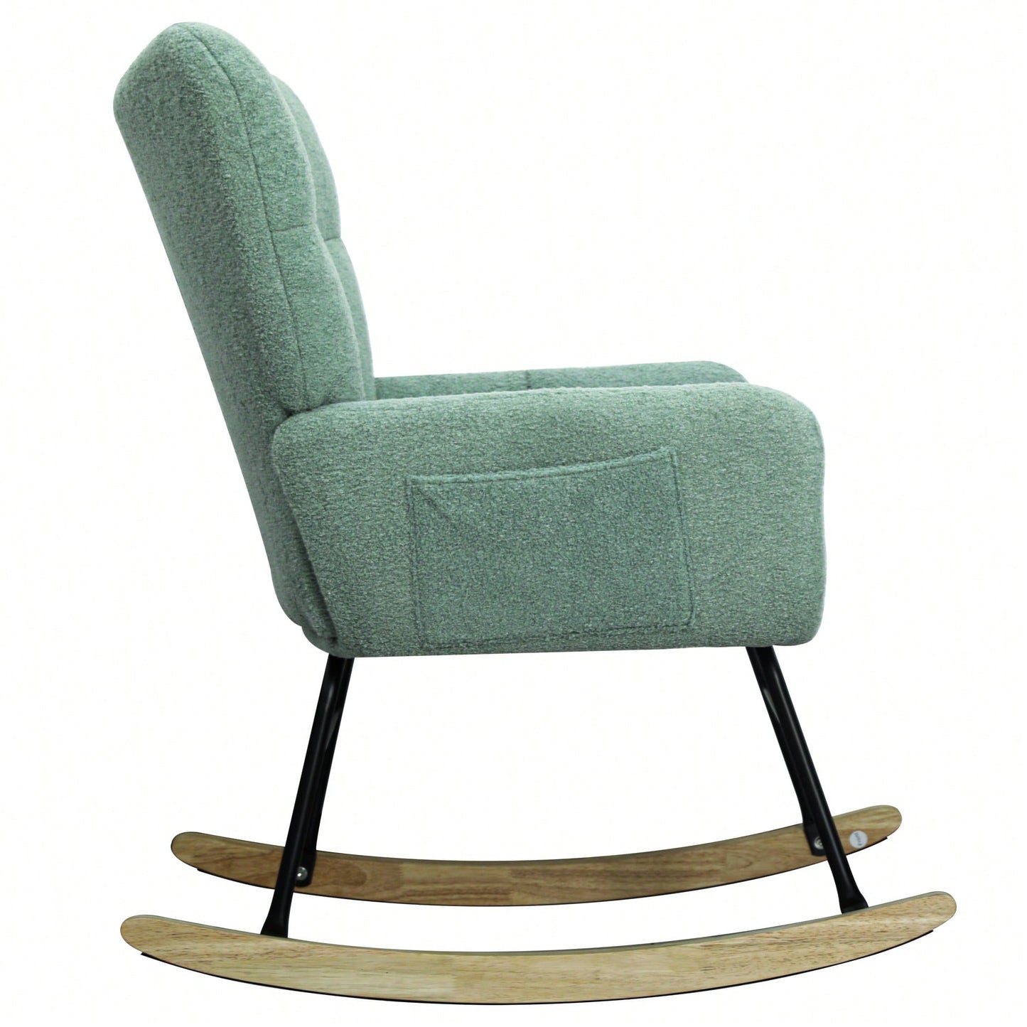 Modern Light Green Rocking Accent Chair For Nursery Living Room And Bedroom